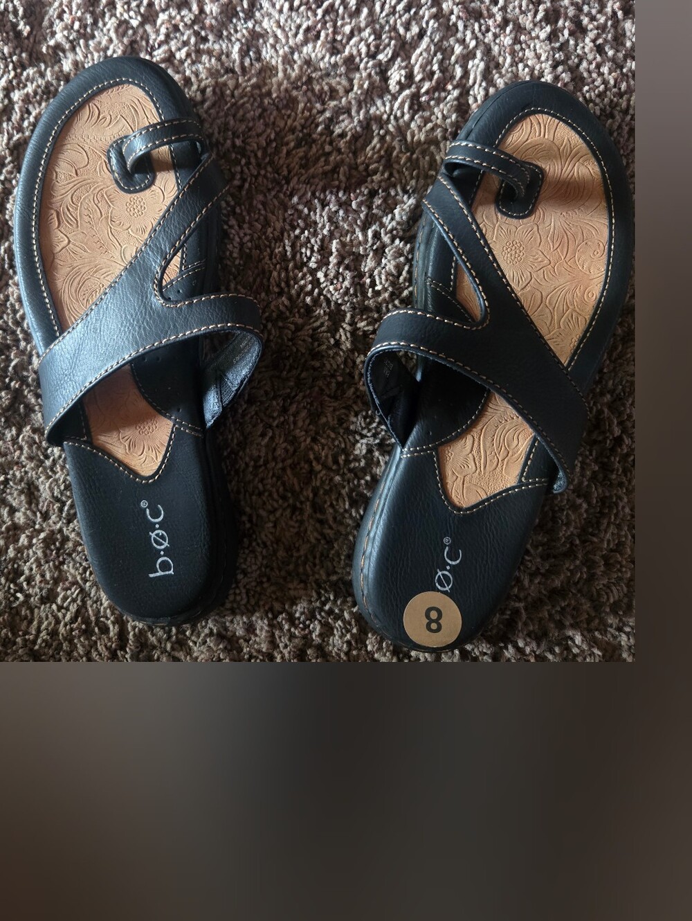 b.o.c. Women Black Slide Sandals - Comfortable Everyday Wear